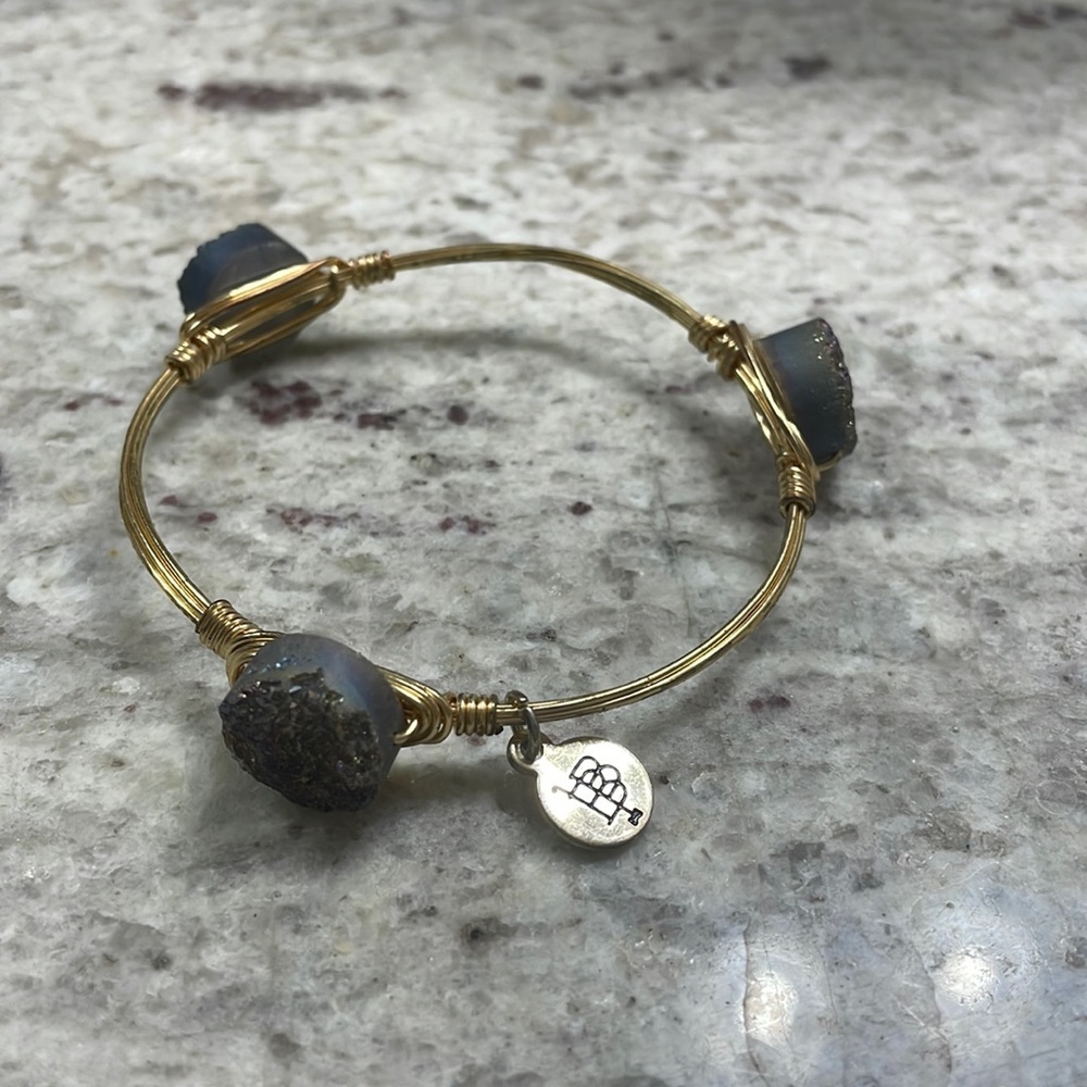 Bourbon and Bowties bracelet - iridescent grey